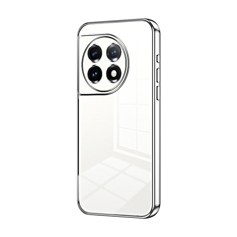 For OnePlus 11 Phone Case with Transparent Plating and Fine Hole Design: Crystal Clear & Scratch-Resistant