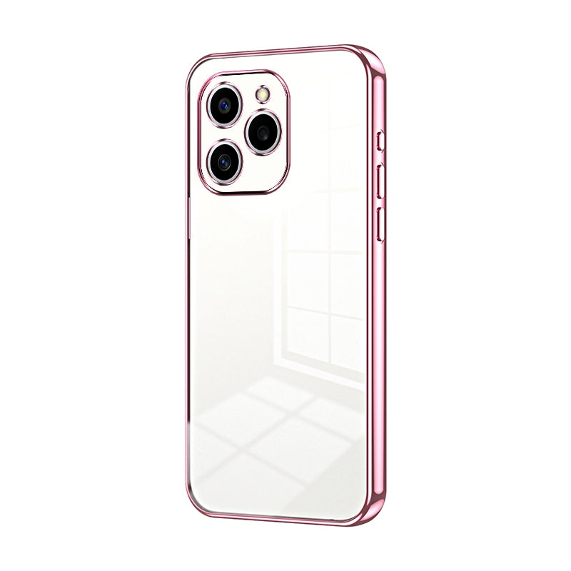 Honor 60 SE Phone Case with Transparent Plating and Fine Hole Design: Crystal Clear & Scratch-Resistant