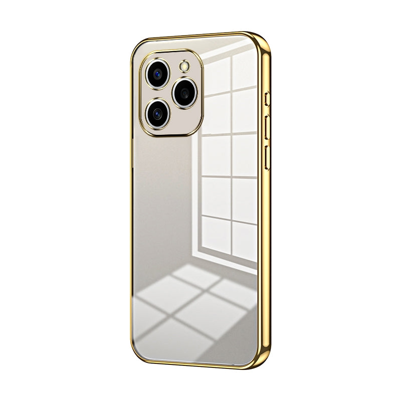 Honor 60 SE Phone Case with Transparent Plating and Fine Hole Design: Crystal Clear & Scratch-Resistant