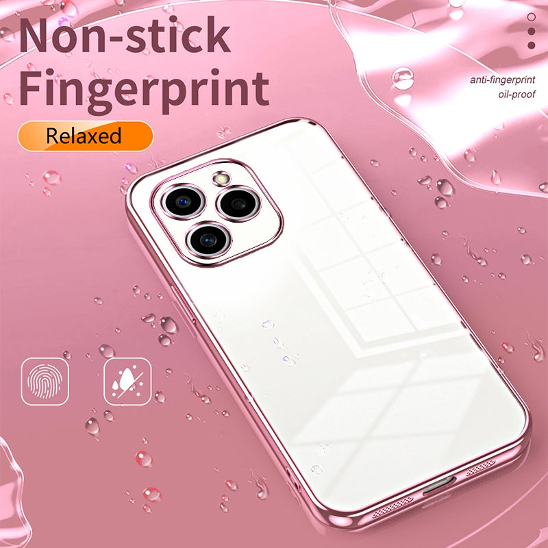Honor 60 SE Phone Case with Transparent Plating and Fine Hole Design: Crystal Clear & Scratch-Resistant