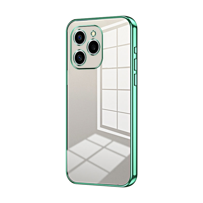 Honor 60 SE Phone Case with Transparent Plating and Fine Hole Design: Crystal Clear & Scratch-Resistant