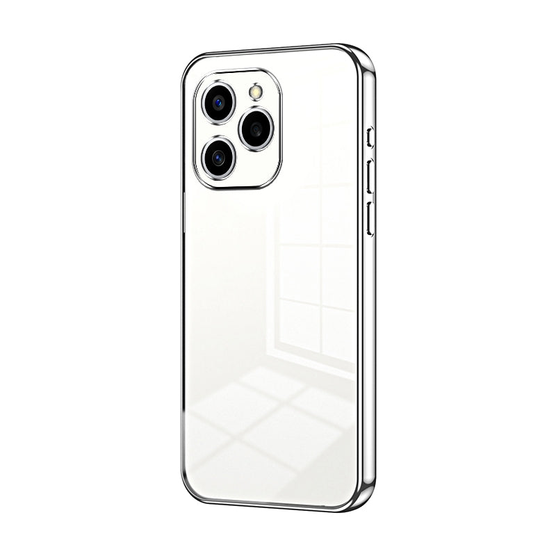 Honor 60 SE Phone Case with Transparent Plating and Fine Hole Design: Crystal Clear & Scratch-Resistant