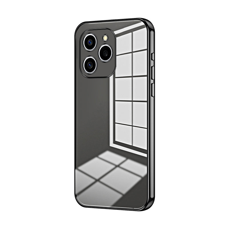 Honor 60 SE Phone Case with Transparent Plating and Fine Hole Design: Crystal Clear & Scratch-Resistant