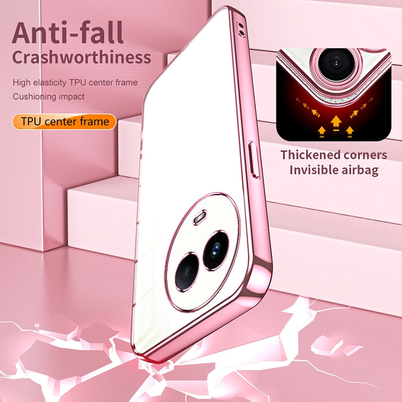 Realme 11 Phone Case with Transparent Plating and Fine Hole Design: Crystal Clear & Scratch-Resistant