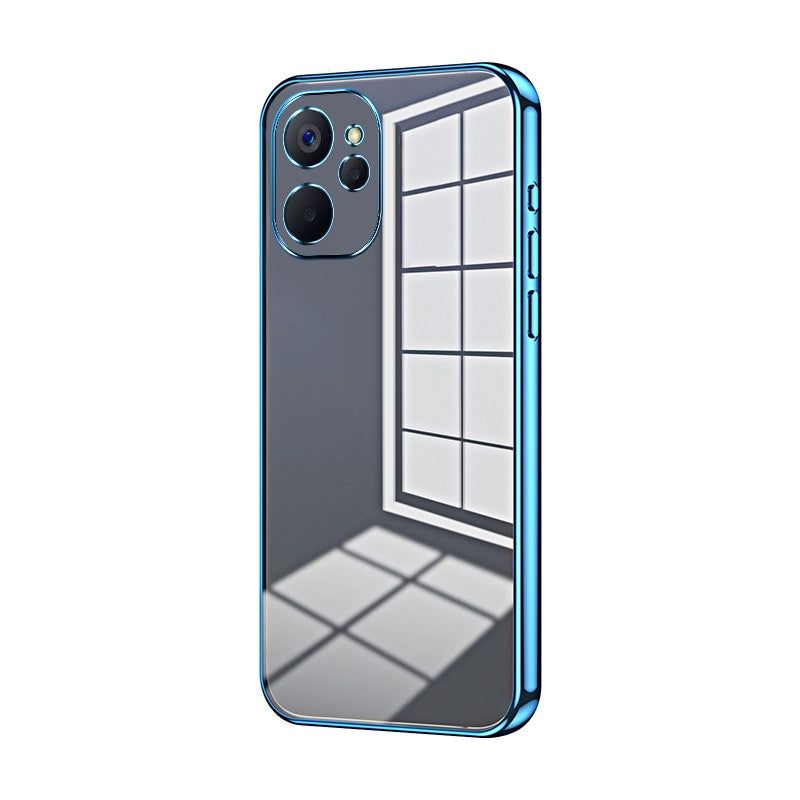 Realme 9i 5G Phone Case with Transparent Plating and Fine Hole Design: Crystal Clear & Scratch-Resistant