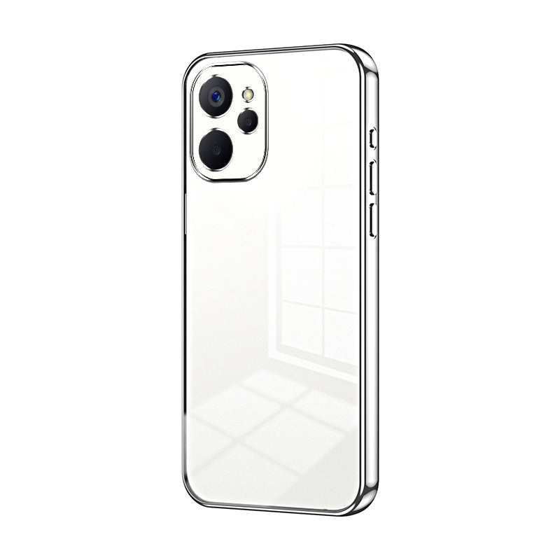 Realme 9i 5G Phone Case with Transparent Plating and Fine Hole Design: Crystal Clear & Scratch-Resistant