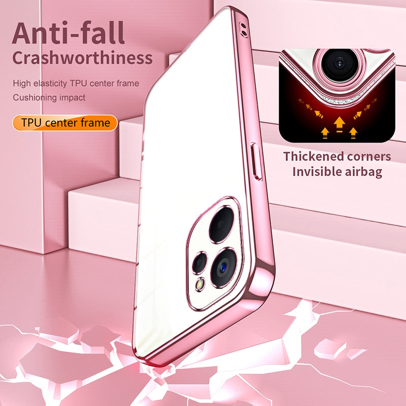 Realme 10 5G Phone Case with Transparent Plating and Fine Hole Design: Crystal Clear & Scratch-Resistant