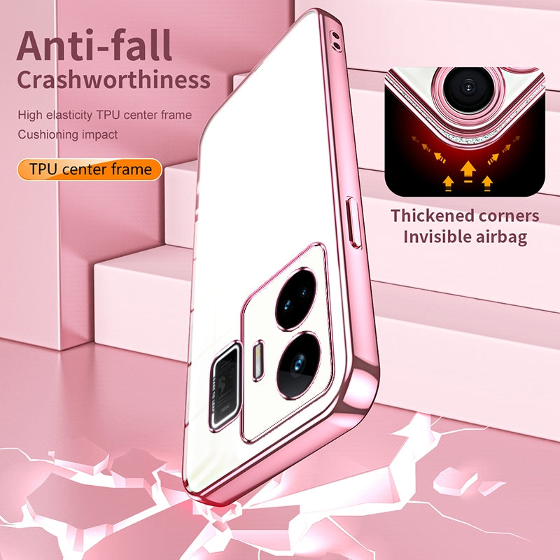 Realme GT Neo 5 Phone Case with Transparent Plating and Fine Hole Design: Crystal Clear & Scratch-Resistant