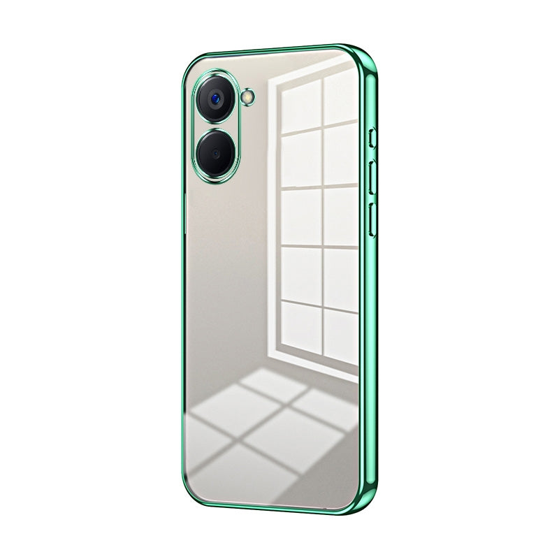 Realme V20 Phone Case with Transparent Plating and Fine Hole Design: Crystal Clear & Scratch-Resistant