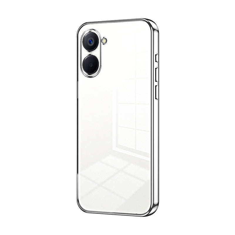 Realme V20 Phone Case with Transparent Plating and Fine Hole Design: Crystal Clear & Scratch-Resistant