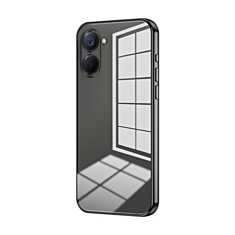 Realme V20 Phone Case with Transparent Plating and Fine Hole Design: Crystal Clear & Scratch-Resistant