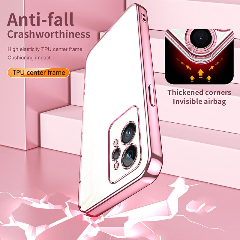 Realme GT2 Pro Phone Case with Transparent Plating and Fine Hole Design: Crystal Clear & Scratch-Resistant