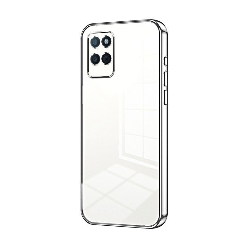 For Realme V11 Phone Case with Transparent Plating and Fine Hole Design: Crystal Clear & Scratch-Resistant