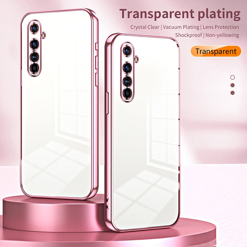 For Realme X50 Pro Phone Case with Transparent Plating and Fine Hole Design: Crystal Clear & Scratch-Resistant