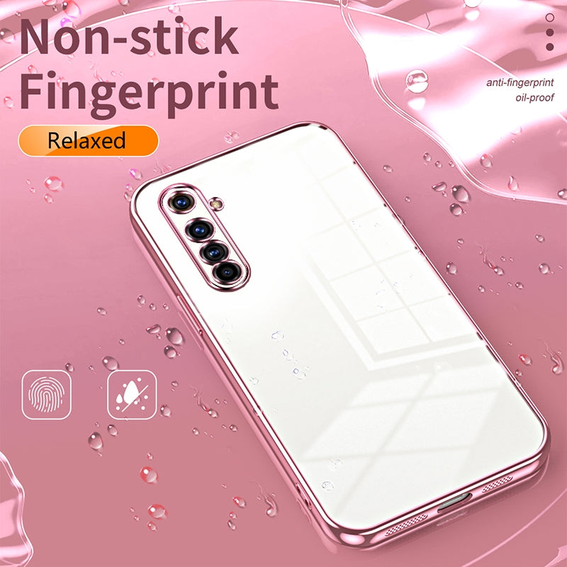For Realme X50 Pro Phone Case with Transparent Plating and Fine Hole Design: Crystal Clear & Scratch-Resistant