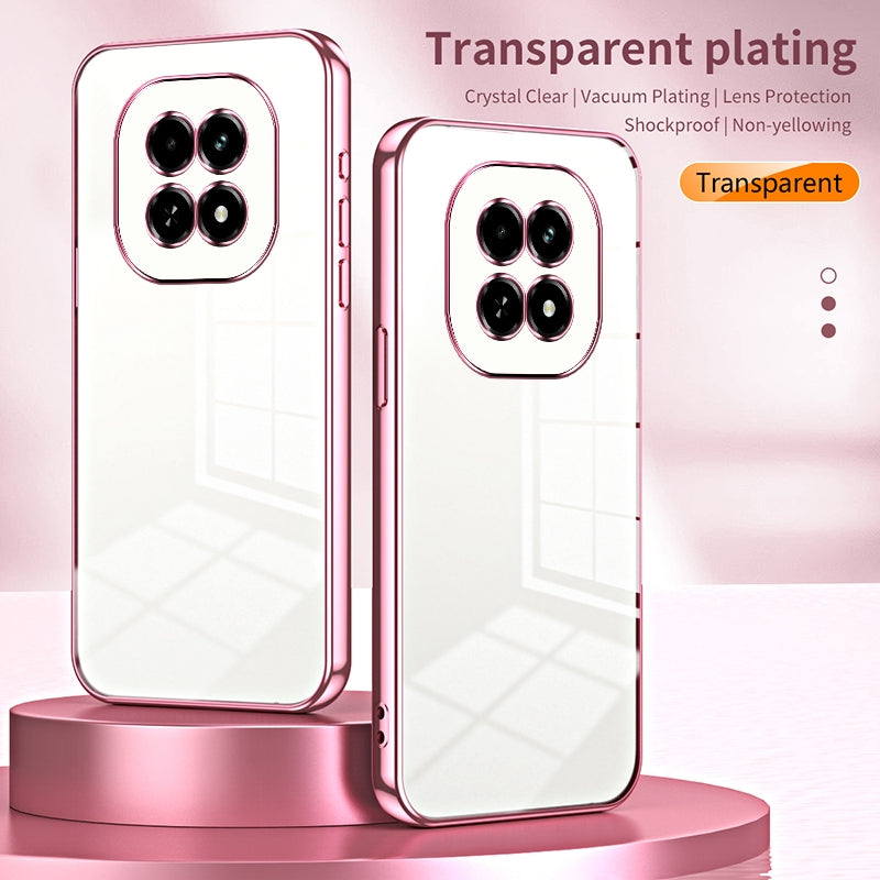 For Realme V60 Phone Case with Transparent Plating and Fine Hole Design: Crystal Clear & Scratch-Resistant