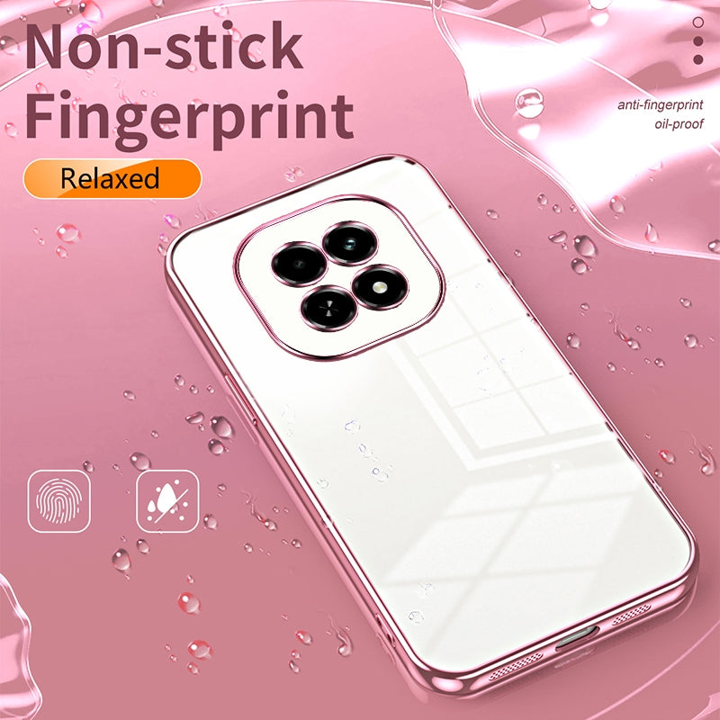 For Realme V60 Phone Case with Transparent Plating and Fine Hole Design: Crystal Clear & Scratch-Resistant