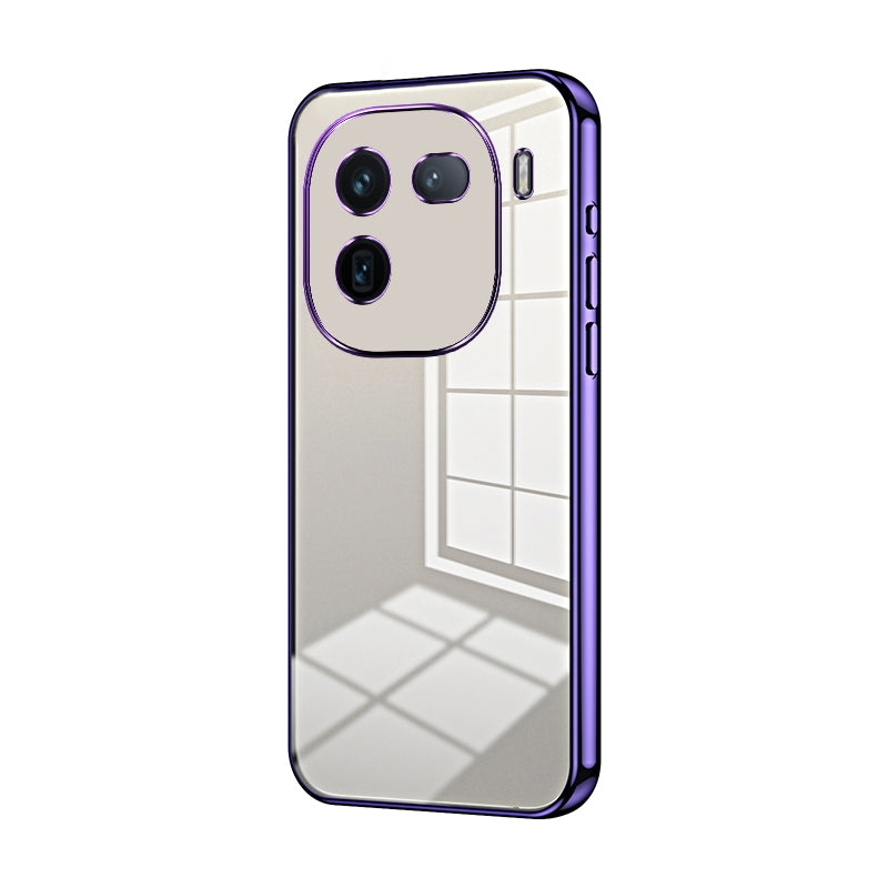 For vivo iQOO 12 Phone Case with Transparent Plating and Fine Hole Design: Crystal Clear & Scratch-Resistant