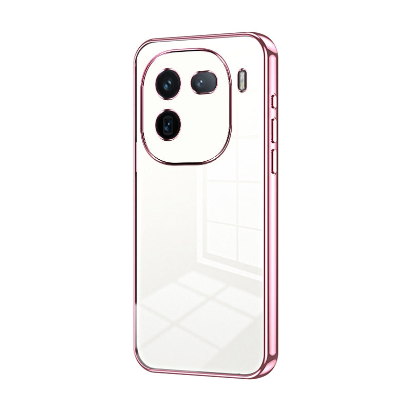 For vivo iQOO 12 Phone Case with Transparent Plating and Fine Hole Design: Crystal Clear & Scratch-Resistant