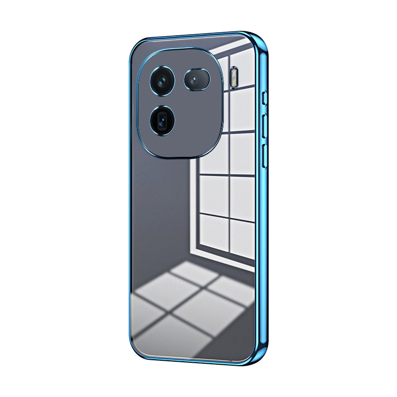For vivo iQOO 12 Phone Case with Transparent Plating and Fine Hole Design: Crystal Clear & Scratch-Resistant