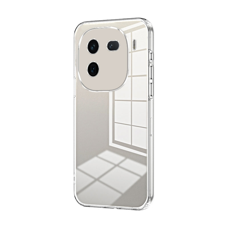 For vivo iQOO 12 Phone Case with Transparent Plating and Fine Hole Design: Crystal Clear & Scratch-Resistant