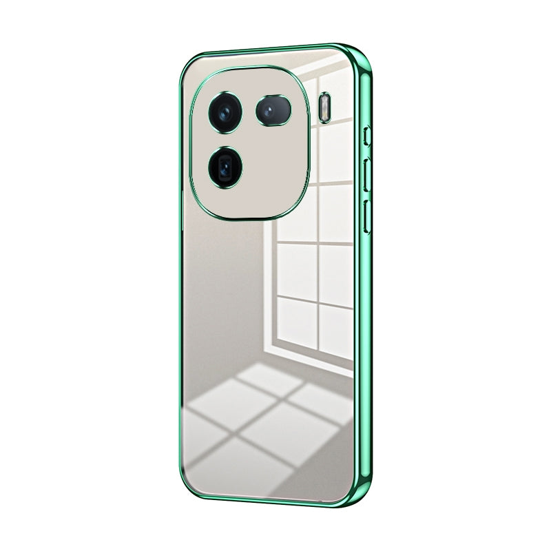 For vivo iQOO 12 Phone Case with Transparent Plating and Fine Hole Design: Crystal Clear & Scratch-Resistant