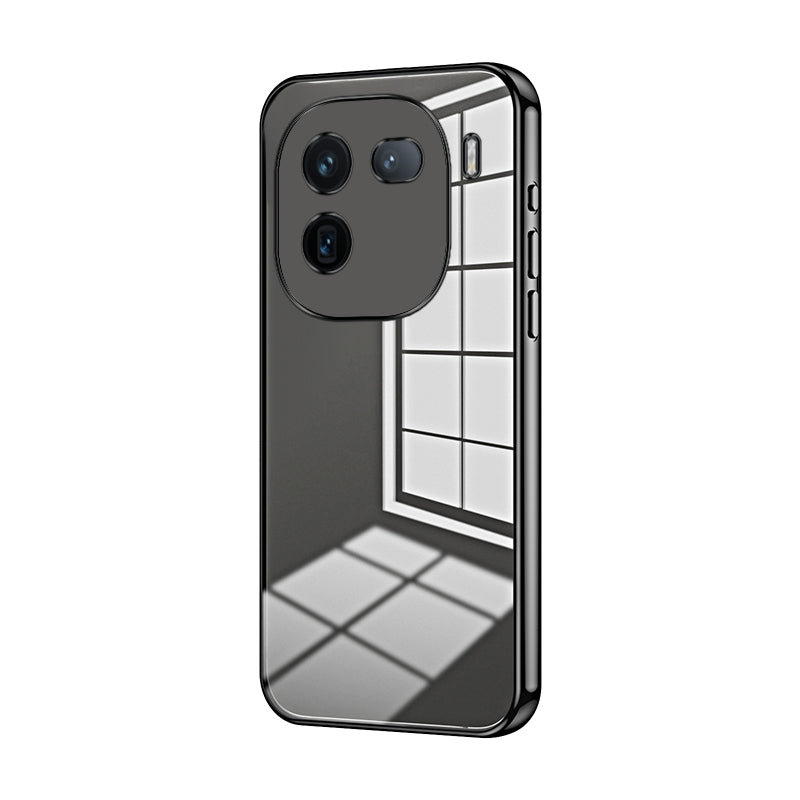 For vivo iQOO 12 Phone Case with Transparent Plating and Fine Hole Design: Crystal Clear & Scratch-Resistant