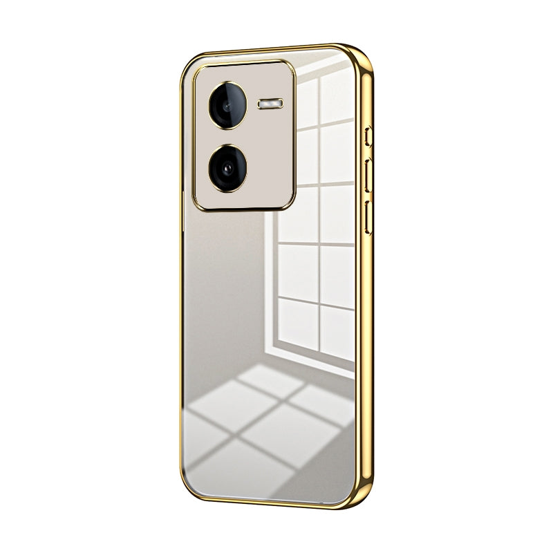 For vivo iQOO Z8x Phone Case with Transparent Plating and Fine Hole Design: Crystal Clear & Scratch-Resistant
