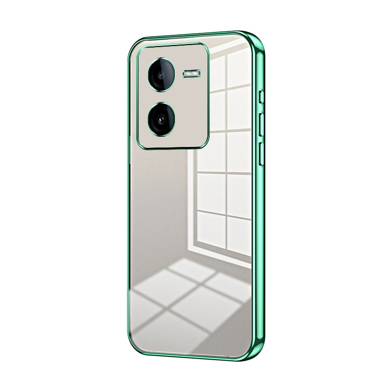 For vivo iQOO Z8x Phone Case with Transparent Plating and Fine Hole Design: Crystal Clear & Scratch-Resistant