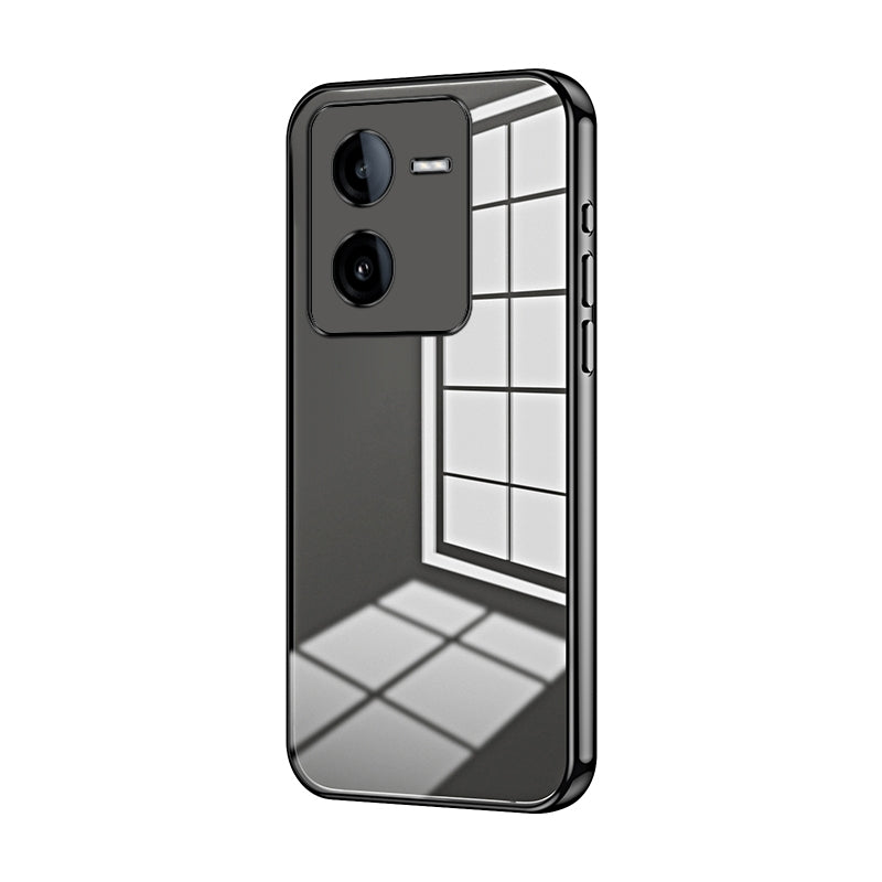 For vivo iQOO Z8x Phone Case with Transparent Plating and Fine Hole Design: Crystal Clear & Scratch-Resistant