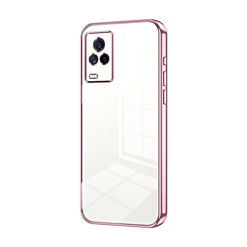 For vivo iQOO 7 Phone Case with Transparent Plating and Fine Hole Design: Crystal Clear & Scratch-Resistant