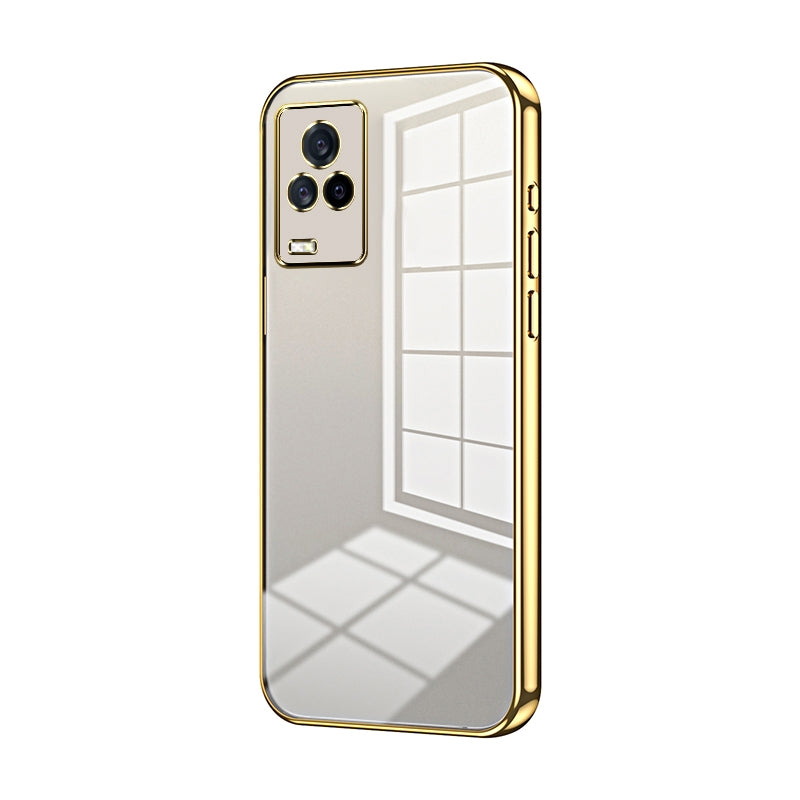 For vivo iQOO 7 Phone Case with Transparent Plating and Fine Hole Design: Crystal Clear & Scratch-Resistant