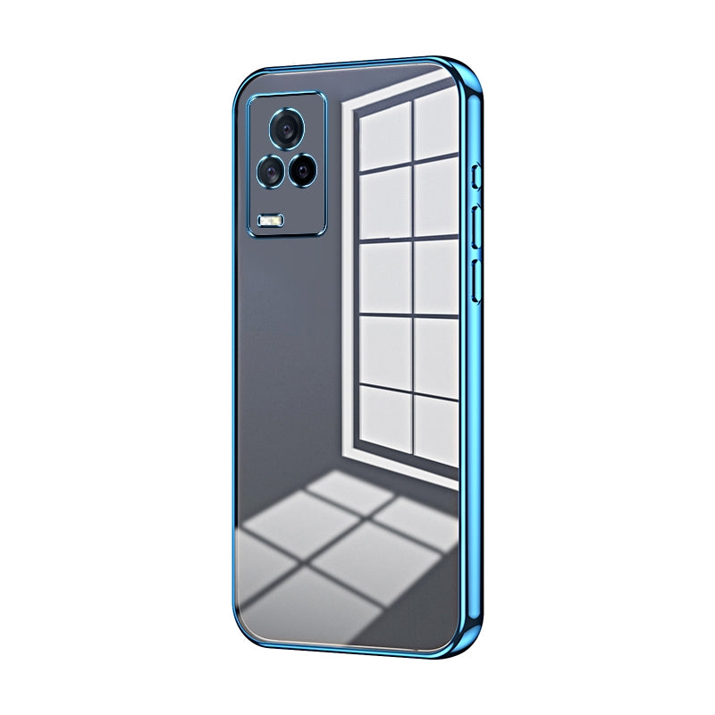 For vivo iQOO 7 Phone Case with Transparent Plating and Fine Hole Design: Crystal Clear & Scratch-Resistant