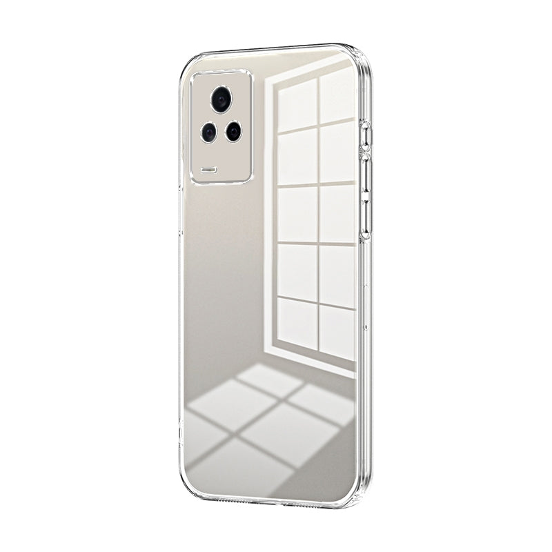 For vivo iQOO 7 Phone Case with Transparent Plating and Fine Hole Design: Crystal Clear & Scratch-Resistant