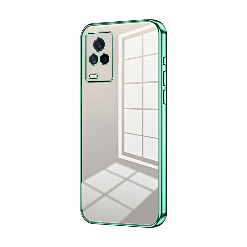 For vivo iQOO 7 Phone Case with Transparent Plating and Fine Hole Design: Crystal Clear & Scratch-Resistant