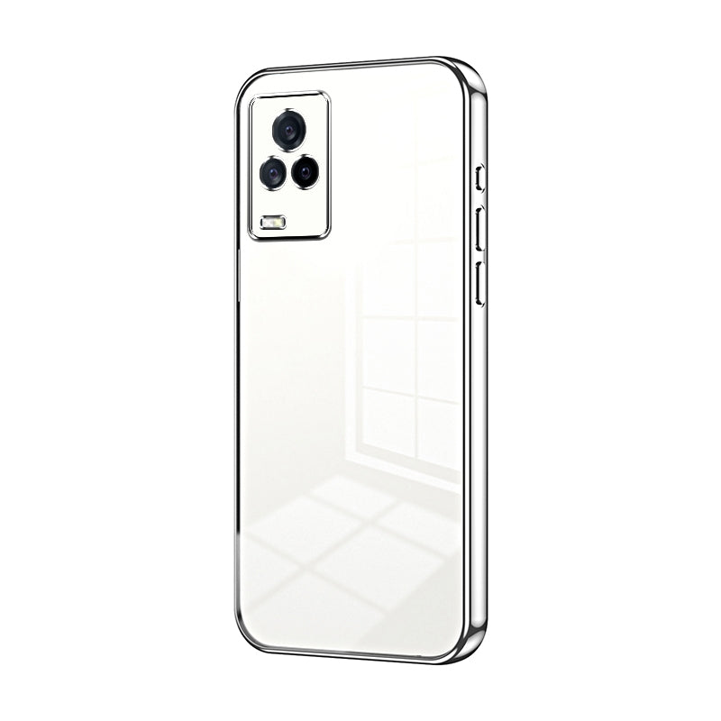 For vivo iQOO 7 Phone Case with Transparent Plating and Fine Hole Design: Crystal Clear & Scratch-Resistant