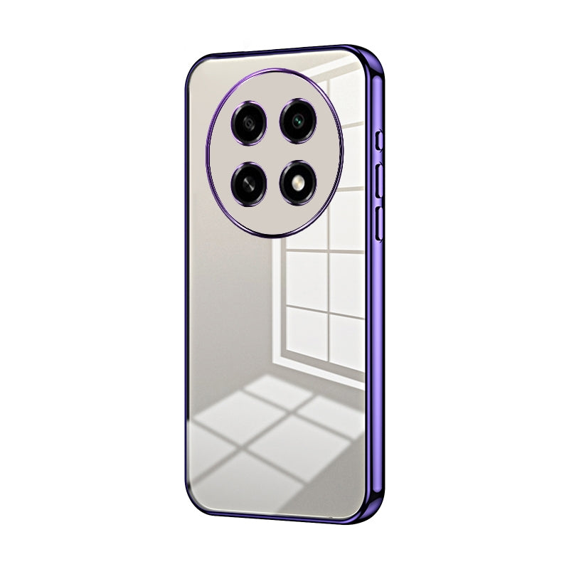 For OPPO A2 Pro Phone Case with Transparent Plating and Fine Hole Design: Crystal Clear & Scratch-Resistant