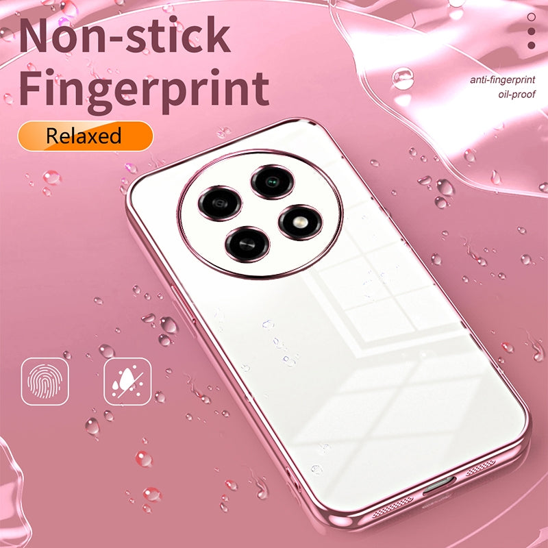 For OPPO A2 Pro Phone Case with Transparent Plating and Fine Hole Design: Crystal Clear & Scratch-Resistant