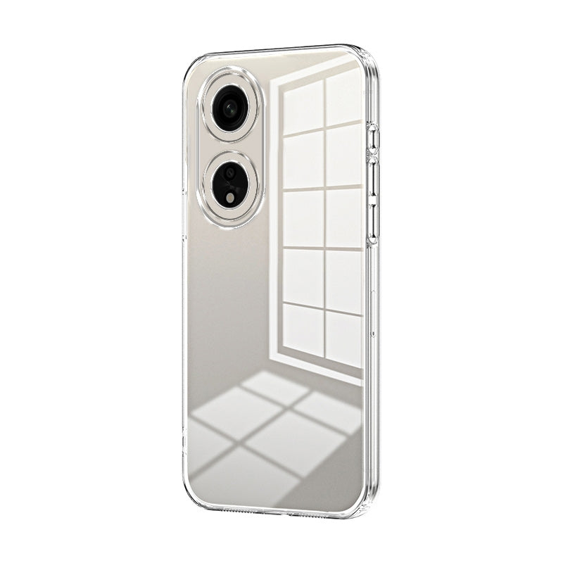 For OPPO A1 Pro Phone Case with Transparent Plating and Fine Hole Design: Crystal Clear & Scratch-Resistant
