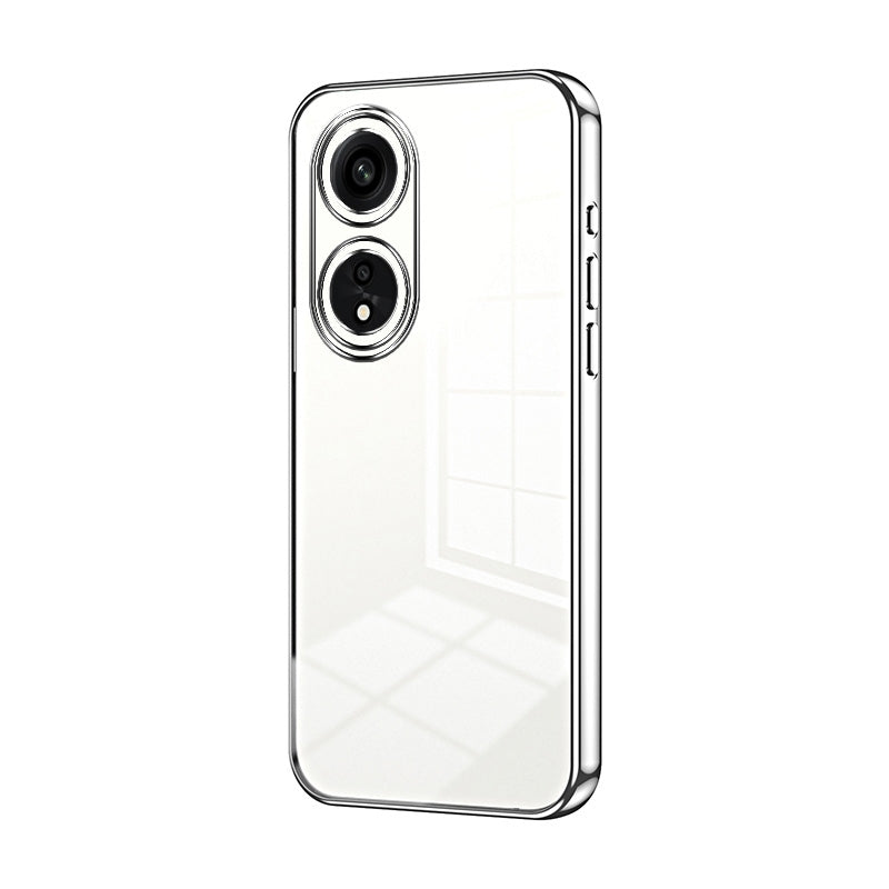 For OPPO A1 Pro Phone Case with Transparent Plating and Fine Hole Design: Crystal Clear & Scratch-Resistant