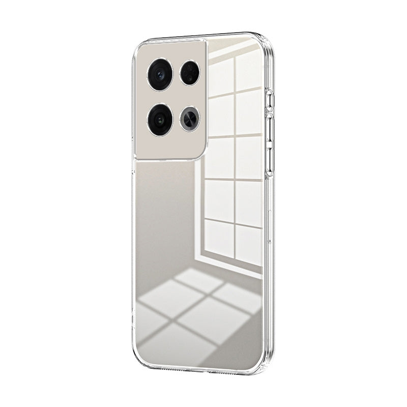 For OPPO Reno8 Pro Phone Case with Transparent Plating and Fine Hole Design: Crystal Clear & Scratch-Resistant