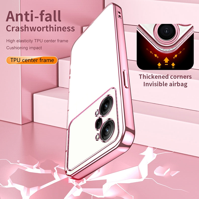 OPPO K10 Pro Phone Case with Transparent Plating and Fine Hole Design: Crystal Clear & Scratch-Resistant