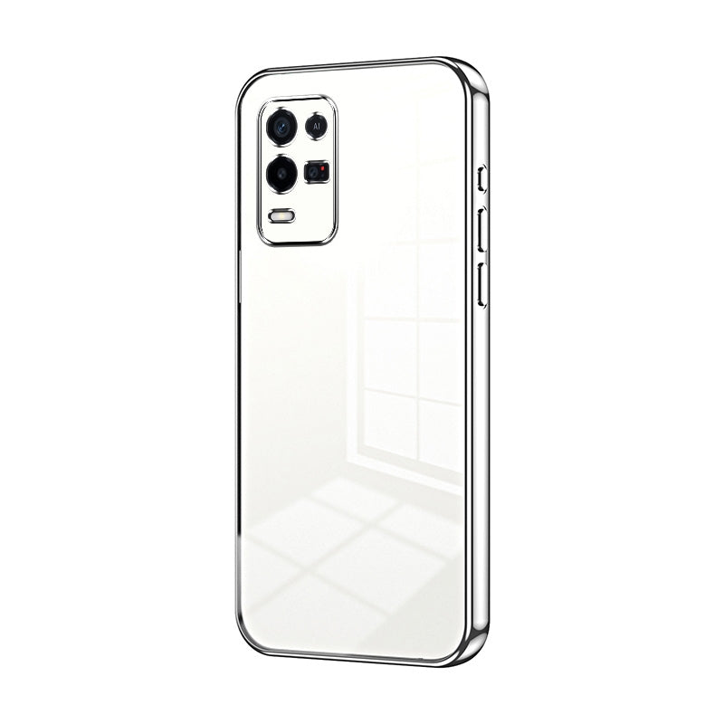 For OPPO K9x Phone Case with Transparent Plating and Fine Hole Design: Crystal Clear & Scratch-Resistant
