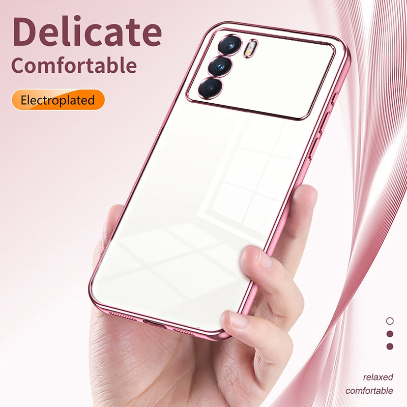 OPPO K9 Pro Phone Case with Transparent Plating and Fine Hole Design: Crystal Clear & Scratch-Resistant