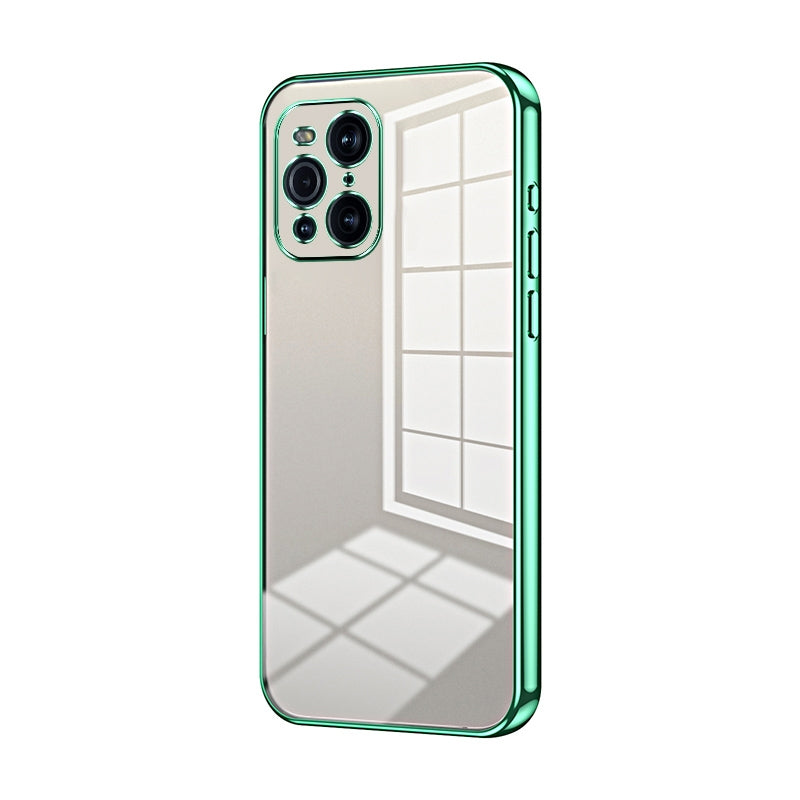 OPPO Find X3 Pro Phone Case with Transparent Plating and Fine Hole Design: Crystal Clear & Scratch-Resistant