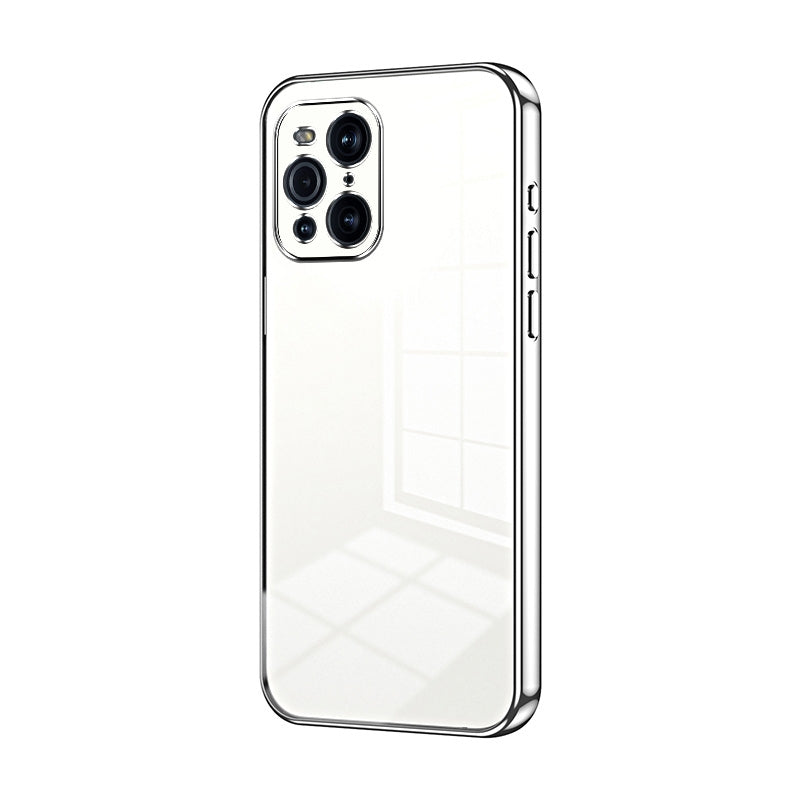 OPPO Find X3 Pro Phone Case with Transparent Plating and Fine Hole Design: Crystal Clear & Scratch-Resistant