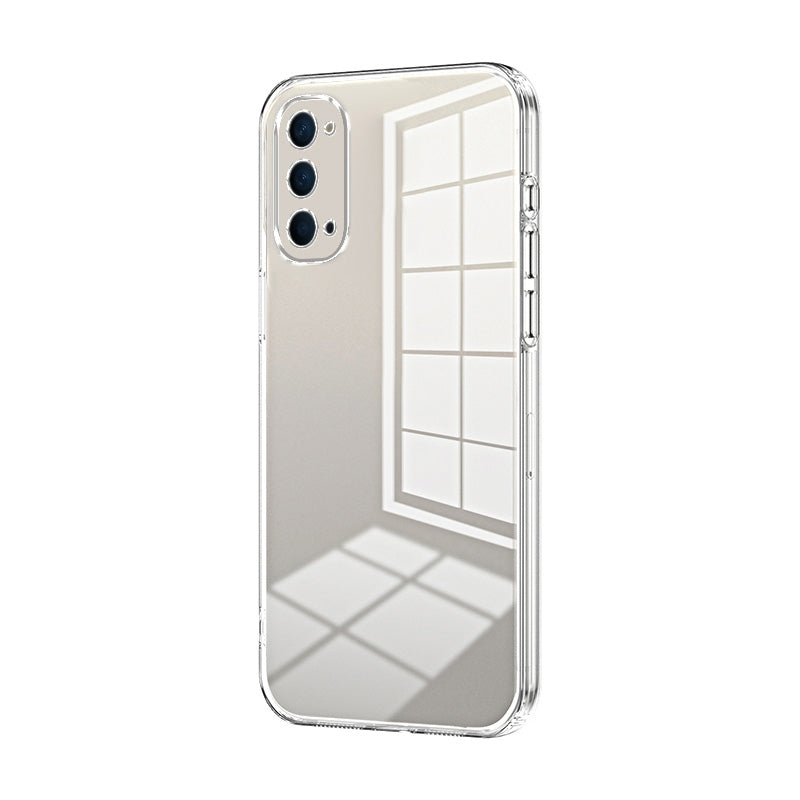 For OPPO Reno4 Phone Case with Transparent Plating and Fine Hole Design: Crystal Clear & Scratch-Resistant