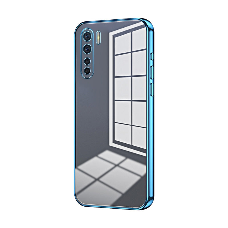 OPPO A91 Phone Case with Transparent Plating and Fine Hole Design: Crystal Clear & Scratch-Resistant