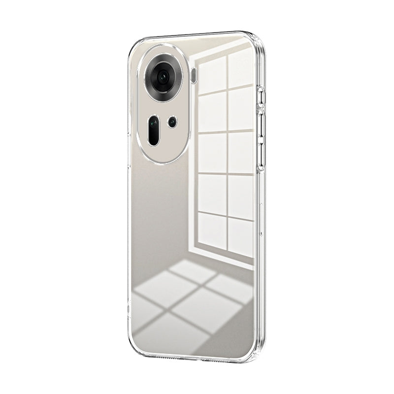 For OPPO Reno11 Global Phone Case with Transparent Plating and Fine Hole Design: Crystal Clear & Scratch-Resistant