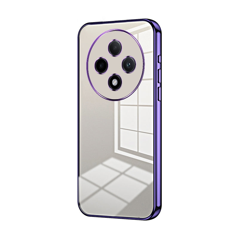 For OPPO A3 Pro Phone Case with Transparent Plating and Fine Hole Design: Crystal Clear & Scratch-Resistant